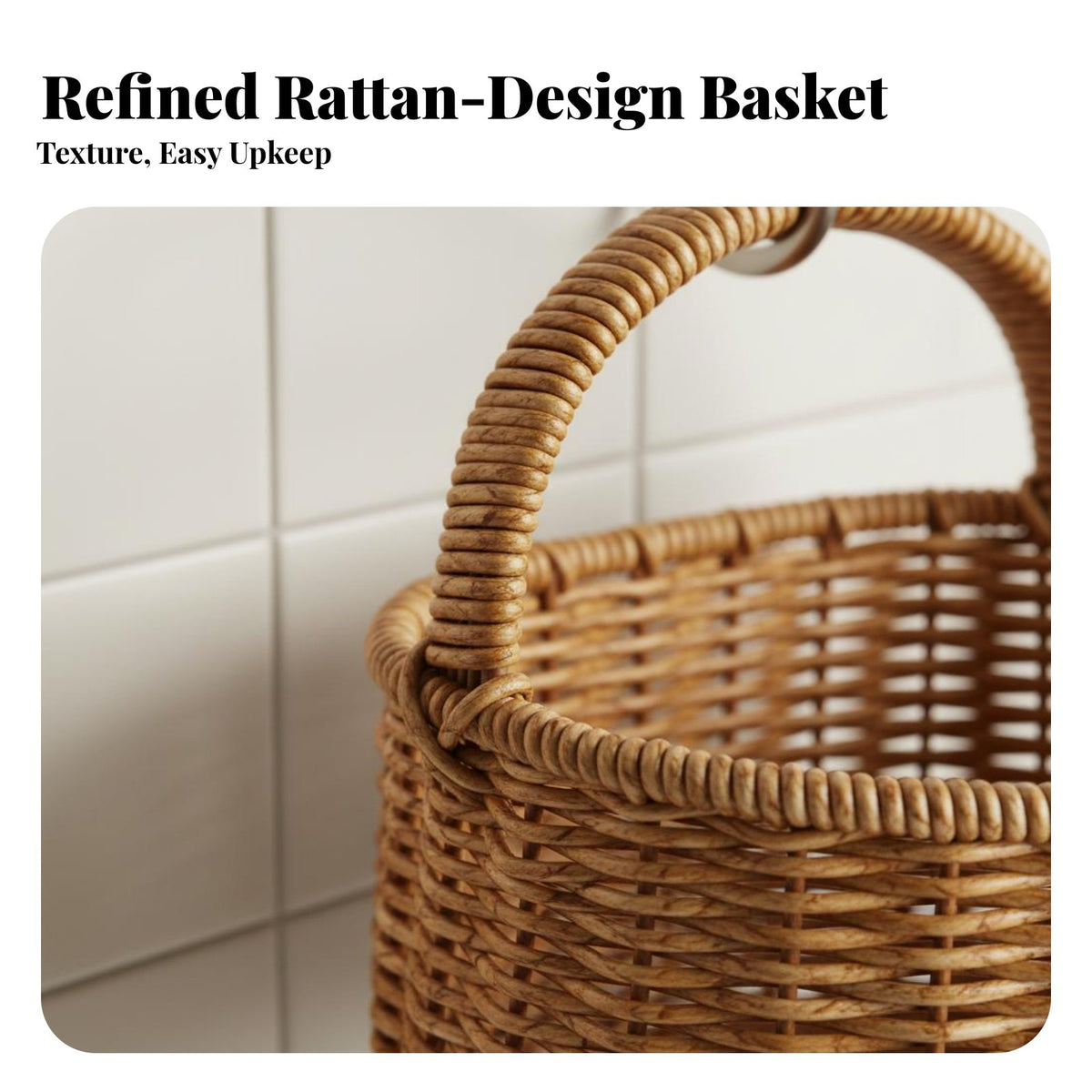 Ginger Garlic Storage Basket Space-Saving Wall Hanging Storage Basket Versatile for Washroom, Pantry