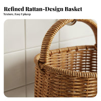 Ginger Garlic Storage Basket Space-Saving Wall Hanging Storage Basket Versatile for Washroom, Pantry