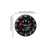 Modern Minimalist Design 2D Car Wheel Wall Timepiece Easy to Hang Car Wheel Wall Timepiece Timepiece for Garage