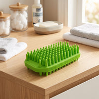 Cat Brush and Dog Brush for Hair Removal, Double-Sided Design for Dog Grooming and Cat Grooming, Dog Shampoo Brush with Stiffer Silicone Nubs