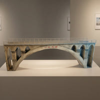 Plastic and Cardboard Arched Bridge Model with Instructions 1:87 HO Scale Bridge Kit Assembly Required Paintable for Modelers, Train Layouts