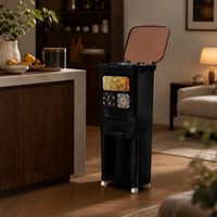 Trash Can, 45L, Pedal-Type, Dustbin, 42L, Household Use, Kitchen, Living Room, Stylish, Slim
