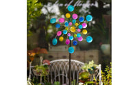 Colorful Garden Kinetic Garden Ornament Vibrant Colors Colorful Metal Wind