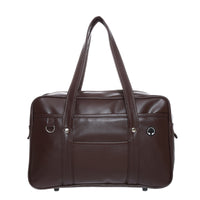 PU Leather JK Uniform Large Capacity Shoulder Bag for High School Students
