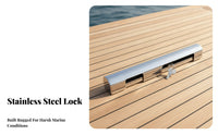 Outboard Lock Key Cylinder Stainless Steel Outboard Lock Rectangular Bar