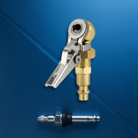 Quick Connect 1/4 NPT Air Chuck Threaded Brass Tire Chuck Long-Lasting Female Thread Inflator Nozzle Anti-Corrosion for Mechanics, Garage Workers, Workshop