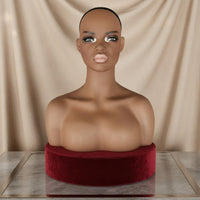 Mannequin Head Makeup Female Bust Mannequin Jewelry Display Bust for Photo Photography