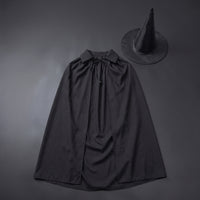 Halloween Witch Costume Pointed Cape with Hat Draped Witch Cape Sturdy for Cosplay