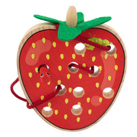 Strawberry Threading Toy Colorful Strawberry Lacing Board Travel-Friendly