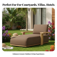 Adjustable spine Chaise Weather-withstandant Wheeled Recliner sun-resistant-Protected Sunlounger for Homeowners, Hotel Managers, leisure property, Balcony, waterside