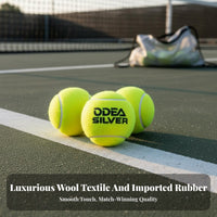60 Pieces Ball Machine Compatible Pressureless Training Tennis Balls Regulation Size Pressureless Tennis Balls All-Court Play Sports Equipment ITF Compliant for Intermediate Players, Beginners, Coaches