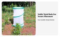 Reinforced Spiral Band Mesh Plant Cover Ground Stakes Protection Enclosure Translucent Plant Net Cage Lightweight