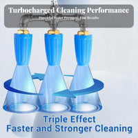 3-in-1 Turbo Nozzle Head Leak Proof High Pressure Washer Sprayer Head Long-Lasting for DIYers, Vehicle Washing, Decks, Patios