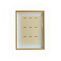 Wooden Medal Frame Clear Front Panel 9 Medal Display Frame Dust Protection