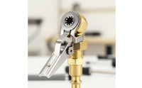 Quick Connect 1/4 NPT Air Chuck Threaded Brass Tire Chuck Long-Lasting Female Thread Inflator Nozzle Anti-Corrosion for Mechanics, Garage Workers, Workshop