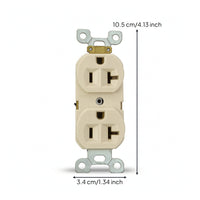 20 Amp NEMA 5-20R Receptacle Commercial-Grade Duplex Receptacle 125 Volt Duplex Outlet High-Conductivity for Workshop