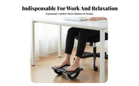 Massage Surface Angled beneath-desk Footrest Non-Slip Design Adjustable beneath-desk Footrest Foot footrest for telecommuting Workers, Students, video game enthusiasts, Study Room, Home, Gaming Setup