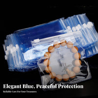 PVC Jewelry Pouch Airtight Seal Anti-Oxidation Storage Pouch Reusable Clear Jewelry Bag for Collectors, Crafters, Travel, Drawer Organization, Gifting