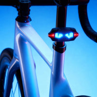 Rechargeable Smart Bike Light with LED Display Rear-Mounted Bike Tail Light with Display Screen Compact Lightweight for Cyclists, Commuters
