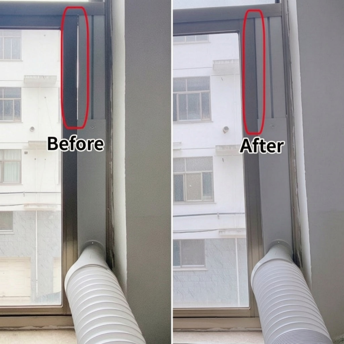 Adjustable Portable Air Conditioner Window Kit Universal Air Conditioner Vent Kit Telescoping Window Sealing Board Easy to Install