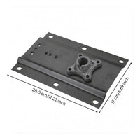 Pre-Drilled Chair Base Mounting Plate Slotted Holes Seat Mechanism Plate Stamped Metal Mounting Bracket Reinforced