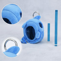 Soft Fabric Pouch with Strap Portable Toy Case with Adjustable Strap for Children, on the Move Play, Travel