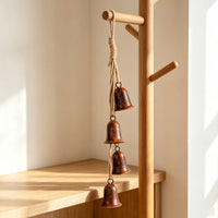 Hanging Bell with Rope Rustic Hanging Bell Aged Ornament for Door, Christmas Tree, Wreath