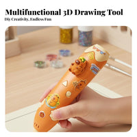 Low-Temperature Printing Pen Beginner Approachable Low-Temperature Filament Refills Cute Creature Design Three-Dimensional Doodler for Beginners