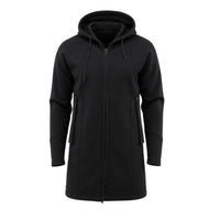 Water-Resistant Hooded Coat Wind-Blocking Neoprene Jacket Minimalist Hooded Jacket with Pockets Warm for Commuting