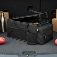 Foldable Trunk Organizer Foldable Design Foldable Car Storage Bin Large Capacity Vehicle Organizer with Insulated Compartment for Vacationers, Parents