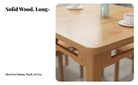 Square Dining Table Multi-Functional Square Wooden Table Versatile Use Modern Writing Desk for Families, Students, Living Room, Kitchen, Home Office