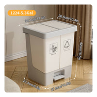 Plastic Trash Can with Foot Pedal Touchless Trash Can with Lid Easy to Clean Pedal Bin Hygienic for Kitchen