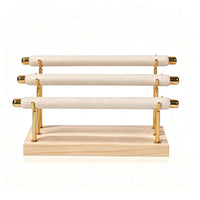 Band Holder Display Stand Velvet Band Holder with Wood Base Tabletop