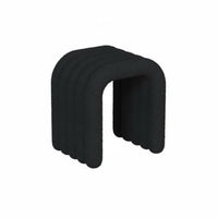 Multifunctional U-Shaped Sherpa Stool Comfortable Seating Vanity Seat Modern Design Indoor Furniture Soft Padded Cushion for Makeup Enthusiasts, Photographers, Interior Designers, Bedroom, Living Room, Photo Studio, Entryway