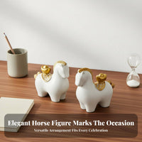Symbol of Success Chinese Astrological Horse Statue Ideal Gift Chinese Astrological Horse Collectible for Office Workers, Desktop, Bookshelf