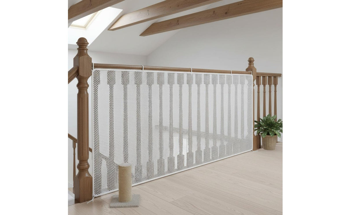 Stair Safety Net Easy to Install Balcony Safety Netting Banister Guard Mesh Tear-Resistant Childproof Banister Guard for Outdoor