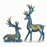 Deer Figurines Lustrous Deer Statues Decorative for Bookshelf