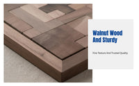 Wooden Assembly Game, Walnut Brain Teaser, Educational Toy, Fine Texture, Kids Puzzle