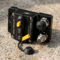 Manual Reset Circuit Breaker Marine-Grade Circuit Breaker with Terminal Protectors Dust-Resistant Overload Protector for Vehicle Wiring
