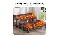 With casters Rolling Tiered Planter Rack Indoor & outsidedoor Use Plant Stand Floor-Standing potted Pot Shelf Weather-Resistant for Homeowners, Apartment Dwellers, Home Decorators, Balcony, Patio, Living Room, Corner Space