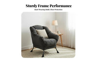 Comfortable Upholstered rotating Armchair Ergonomic Support Home Furniture Plush Padding Lounge Chair gentle-feel Fabric for University Students, gaming enthusiasts, Homeowners, Dorm Room, Bedroom, Office, perusing corner