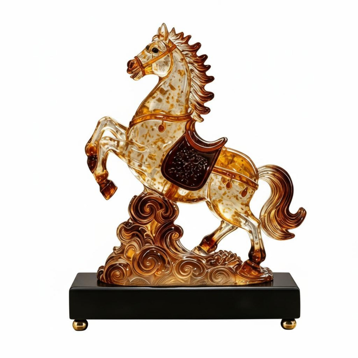 Luck Horse Ornament Fortune Rearing Horse Statue Luxury for Living Room, Office
