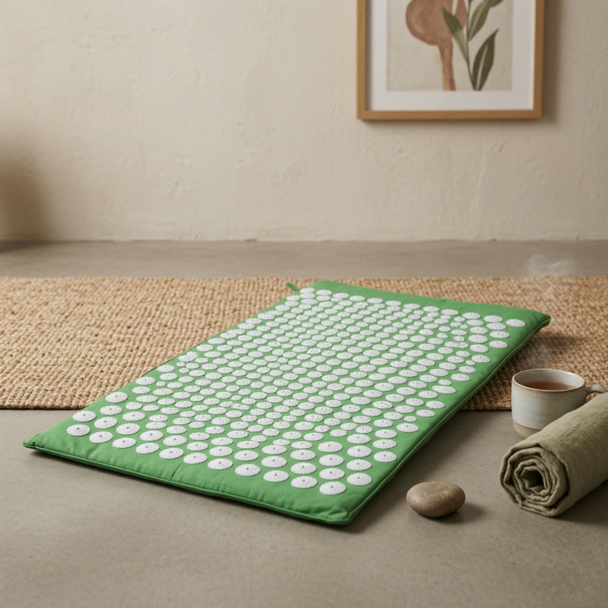 Acupressure Mat Relaxing Acupressure Mat with Sponge Padding Padded Pad for Yogis, Athletes, Domestic Relaxation, Mindful Stretching, Stretching