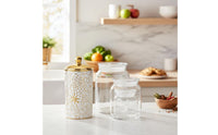 Wide Mouth Nesting Storage Container Set Lightweight Decorative Storage Canister Set Included for Pantry
