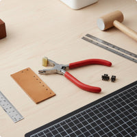 Leather Hole Punch Plier Manual Hole Perforator with Replaceable Heads Heavy-Duty Tool for Hobbyists