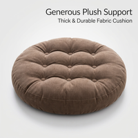 Large Floor Cushion Home Decor, Tufted Breathable Cushion for Floor Seating, Round Floor Pillow Apartment Dweller, Meditation Cushion Thick Padding