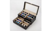 Two-Layer Eyewear Storage Box with Drawer Large Capacity Glasses Storage Box with Drawer Dust-Proof Eyeglass Case with Window Safeguarding for Fashion Enthusiasts, Boutique Counter
