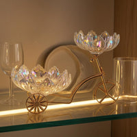 Pedal-Powered Fruit Tray Tricycle Fruit Bowl Tabletop Home Decor for Dining Table, Cabinet
