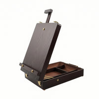 Portable Oil Painting Box Compartmentalized Painting Box with Easel Sturdy Sketchbox Hinged for Artists