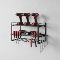 Wall-Mounted Power Tool Organizer 3 Layer Power Tool Organizer Wall Mount Easy Assembly Utility Rack with Shelves for Handymen